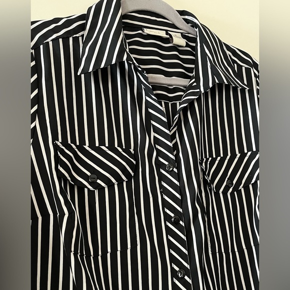 NWT Kim Rogers Button Down Striped Blouse Women’s Size 2X - Picture 11 of 16